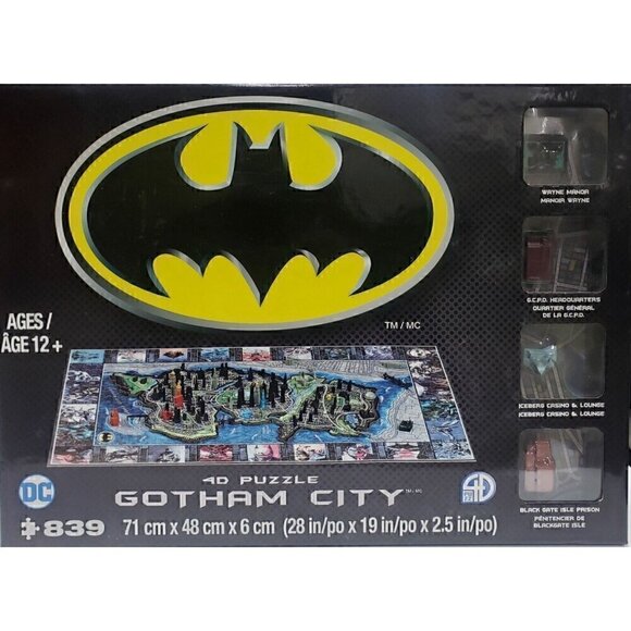 Batman Gotham City 4D Cityscape Puzzle New Open  Box Still in Packaging Joker - Picture 1 of 15